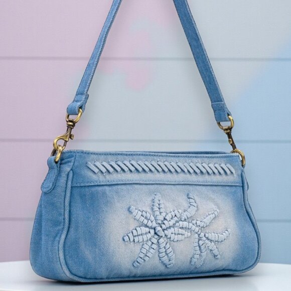 Patricia Nash Nova "Lacing Denim" Crossbody - NWT - Picture 2 of 7